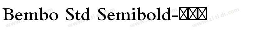 Bembo Std Semibold字体转换